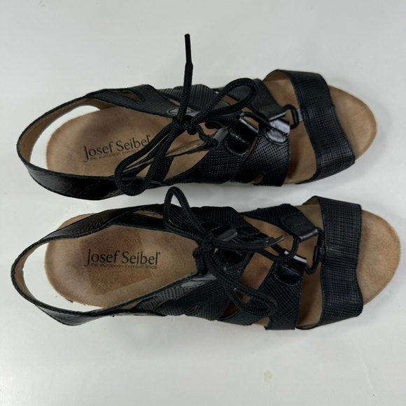 Josef Seibel Lace Up Front Heeled Sandals Size 39 - Picture 3 of 8